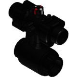Compact Ball Valve Type 27 Air to open/Air to close, Threaded End - Pneumatic actuated Type AR
