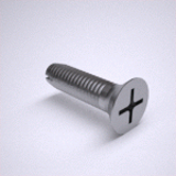 BN 48805 - Phillips flat head tapping screws type AB, Stainless Steel, 18-8, Plain Finish (ASME B18.6.4)