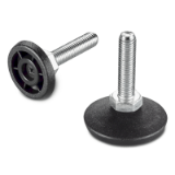 P203 - MOUNTING FOOT WITH REVOLVING THREADED STUD