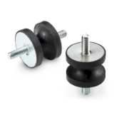 P330 - SHAPED ANTI-VIBRANTION  MOUNT WITH DOUBLE MALE THREADED STUD