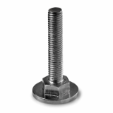 P580 - FIXED MOUNT ZINC-PLATED FOOT WITH THREADED STUD