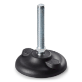 P911 - MOUNTING FOOT WITH GROUND FIXING WITH ZINC PLATED STEEL STUD TYPE A - R12,5