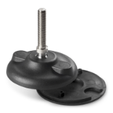 P915CIN - MOUNTING FOOT WITH GROUND FIXING WITH STAINLESS STEEL STUD TYPE A - R12,5