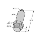 6831555 - Pressure Transmitter, Front-Flush, With Current Output (2-Wire)