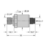 6836015 - Pressure Transmitter, With Voltage Output (3-Wire)