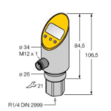 6833540 - Pressure sensor, With Analog Output and PNP/NPN Transistor Switching Output, Out
