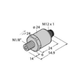100027097 - Pressure Transmitter, IO-Link with Two Switching Outputs