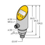 6833442 - Pressure sensor, With Analog Output and PNP/NPN Transistor Switching Output, Out