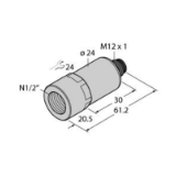 100040338 - Pressure Transmitter, IO-Link with Two Switching Outputs