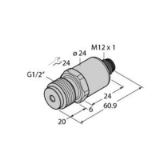 100036963 - Pressure Transmitter, With 2 Switching Outputs and IO-Link