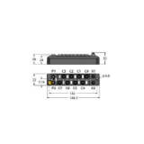 6814021 - Compact Multiprotocol I/O Module for Ethernet, 4 Digital PNP Inputs and 4 Digita
