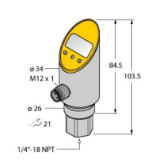 6833343 - Pressure sensor, With Analog Output and PNP/NPN Transistor Switching Output, Out