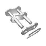 Enganches dobles para cadenas de rodillos SRC en acero ''INOX'' - Enganches y Medias Mallas para cadenas de rodillos "SATURN"