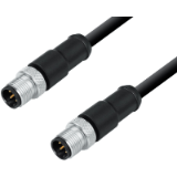 Verbindungsleitung Kabelstecker M12x1 - Kabelstecker M12x1, TPE schwarz, geschirmt