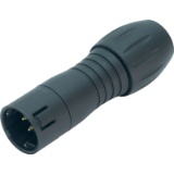 Kabelstecker, schwarz, Kabeldurchlass 4-6mm, ungeschirmt, VDE