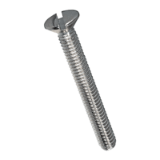 BN 541 - Slotted oval countersunk head machine screws (~DIN 964 A; ~ISO 2010), brass, nickel plated