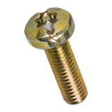 BN 84405 - Hexalobular (6 Lobe) socket pan head screws with uncontinuous slot fully threaded (~ISO 14583), cl. 08.8 / 8.8, zinc plated yellow