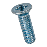 BN 3333 - Pozi flat countersunk head machine screws form Z (DIN 965 A; ~ISO 7046-1), 4.8, zinc plated blue