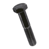 BN 20544 - Hex head bolts partially threaded (DIN 931; ISO 4014), cl. 8.8, zinc plated blue with CresaCoat® C 307 Black