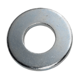 BN 65008 - Flat washers without chamfer (DIN 134), steel, zinc plated blue
