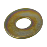 BN 84524 - Flat washers without chamfer, series L (large) (~NFE 25-513 L), steel, zinc plated yellow
