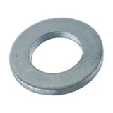 BN 84515 - Flat washers without chamfer, series Z (small) (~NFE 25-513 Z), steel, zinc plated blue