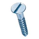 BN 955 - Slotted flat countersunk head wood screws (DIN 97), steel, zinc plated blue