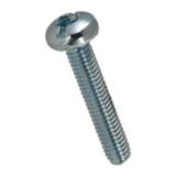 BN 14551 Hexalobular (6 Lobe) socket pan head thread forming screws with slot and ribs, metric thread