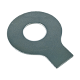 BN 842 - Tab washers with long tab (DIN 93), steel, zinc plated blue