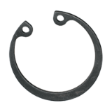BN 824 - Retaining rings for bores heavy-duty design (DIN 472), spring steel, black