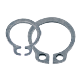 BN 819 - Retaining rings for shafts standard design (DIN 471), spring steel, mechanical zinc plated blue