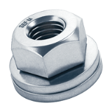 BN 33966 Hex nuts all-metal, with rotating captive washers, ecosyn®-SEF M
