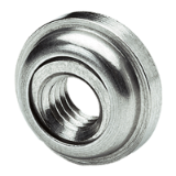 BN 20630 - Self-clinching nuts floating, with UNF thread, for metallic materials (PEM® AC), stainless steel 18/8 (AISI 300), passivated