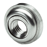 BN 20720 - Self-clinching nuts floating, with UNC thread, for metallic materials (PEM® AS), steel hardened, zinc plated clear passivated