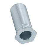 BN 26619 - Einpressbuchsen mit Durchgangsloch, Zollausführung, für metallische Werkstoffe (PEM® SOA), Aluminium, blank