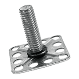 BN 26008 - Fastener with threaded bolt square head 32 x 32 mm
