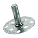 BN 26014 - Fastener with threaded bolt rounded corner head Ø 50 mm