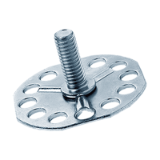 BN 55844 - Fastener with threaded bolt rounded corner head Ø 38 mm