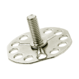BN 55845 - Fastener with threaded bolt rounded corner head Ø 38 mm