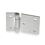 GN 136 Sheet Metal Hinges, Stainless Steel A4, Square or Vertically Elongated