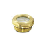 GN 743.2 Oil Sight Glasses, Brass, Resistant up to 100 °C