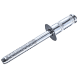 High-strength blind rivet GO-INOX II countersunk (120°) with grooved mandrel