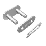 Spinki łańcuchowe ekonomiczne z prostymi płytkami jednorzędowe DIN 8187
