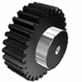 Cylindrical gears with hub and hardened teeth module 2,5