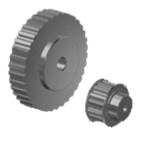 Timing belt pulleys H 100 for belt width 100 (1" = 25,4 mm)