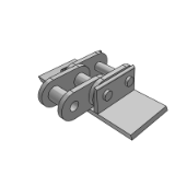 CD53-843 - Plastic flat top chain, 843 series, chain, buckle type