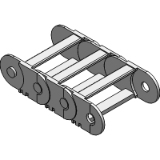 Chain link - Crossbars openable along the inner radius, from both sides