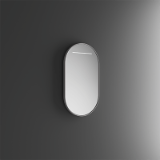 SPALATO EASY OVAL - Luce led frontale orizzontale. Specchio OVALE con telaio in resina