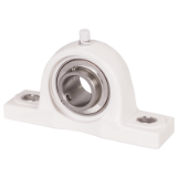 MAE-K-STL-TUCP-WS - Ball Pillow Block Bearings TUCP, Thermoplastic Housing white with Stainless Steel Bearing