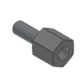 SSLCG, SSLCGK, SSLCGN - Hexagonal Posts - One End Tapped and One End Threaded